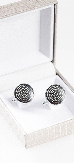 Dotted Round Cufflink