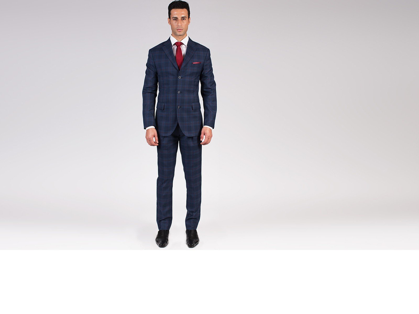 The Glendon - Blue Glen Plaid 2 Piece Custom Suit
