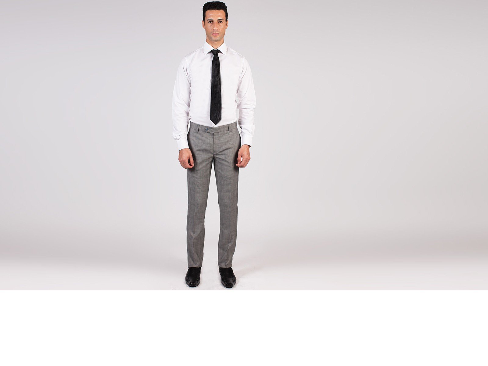 Light Grey Prince of Wales Pants