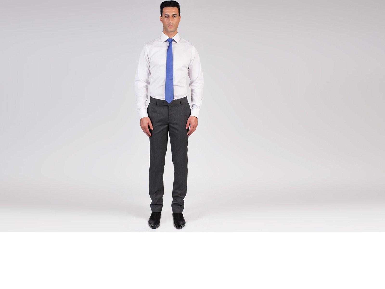 Charcoal Grey Herringbone Pants