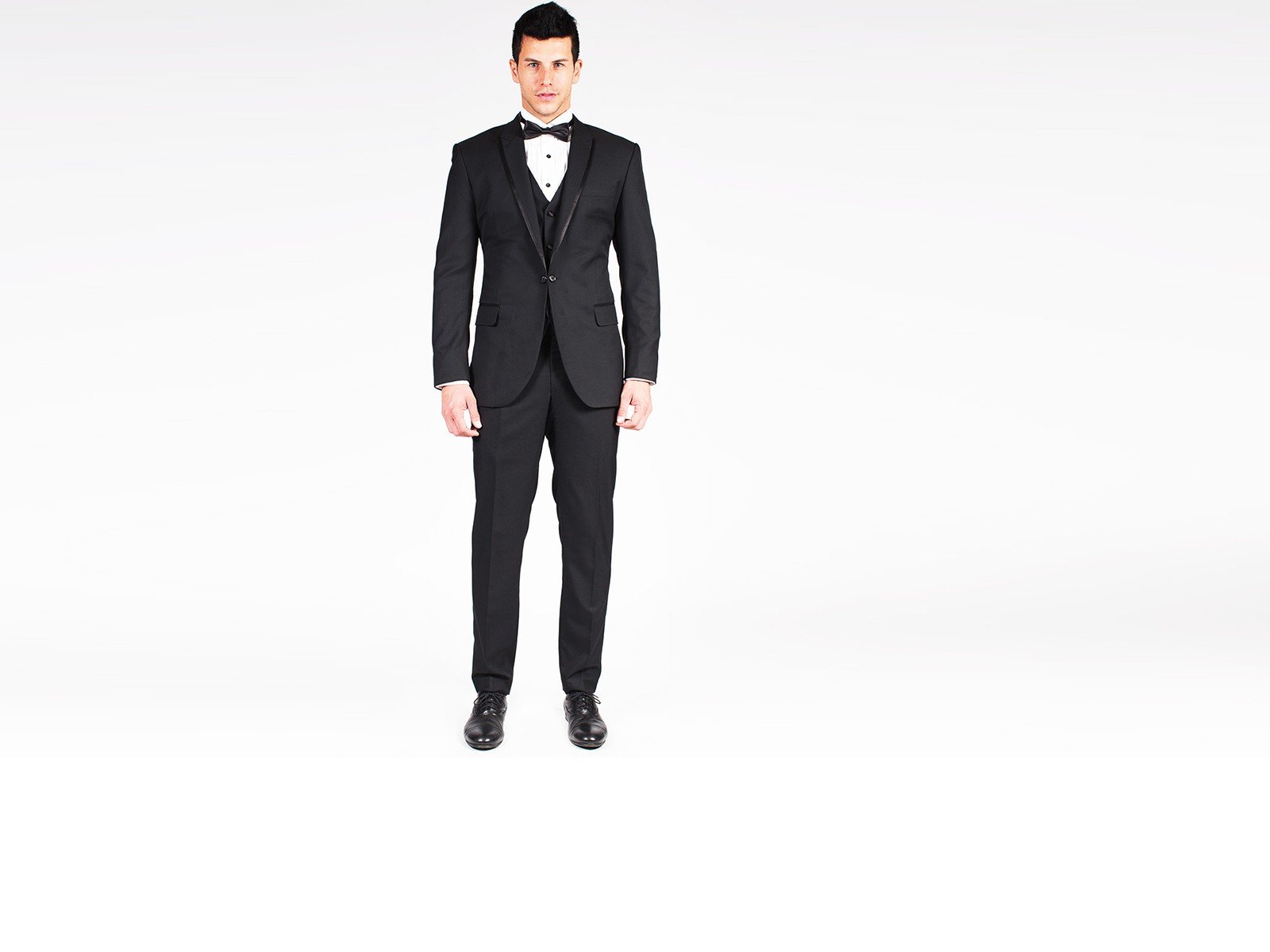 The Diplomat - Black Peak Collar 3 Piece Custom Tuxedo