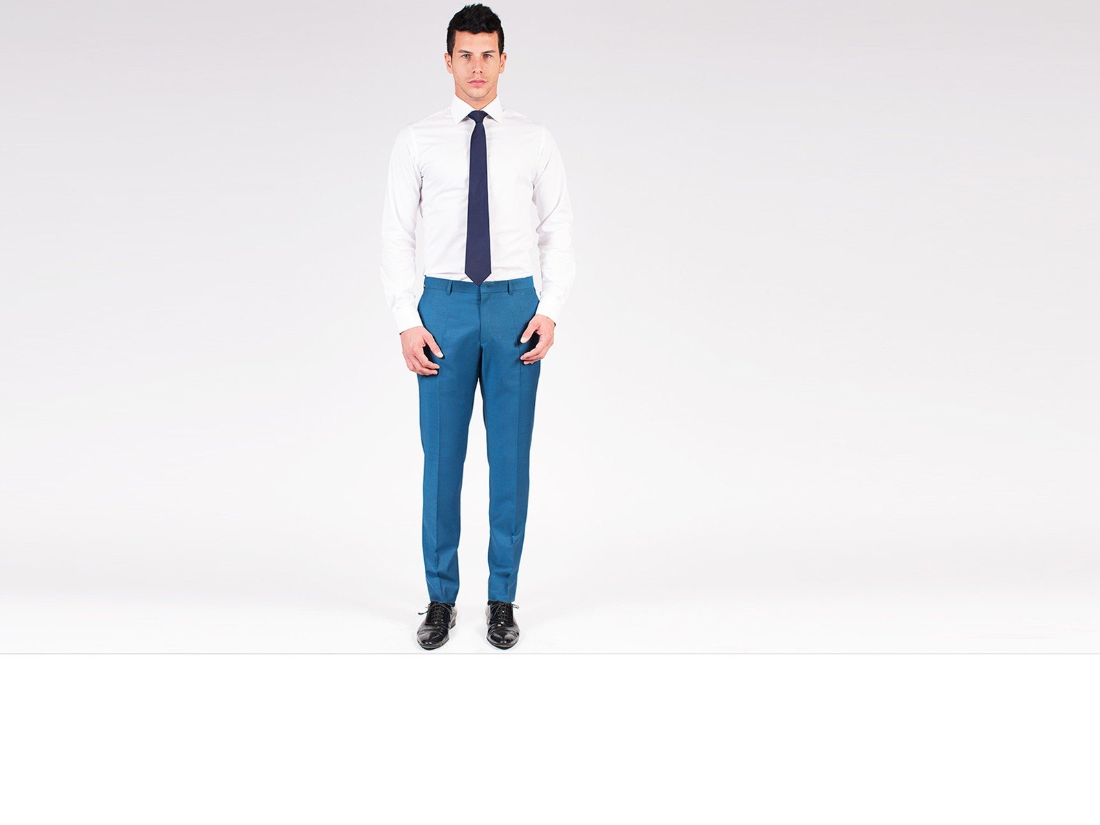 Formal Pleated Navy Gurkha Pants Online | Bagtesh Fashion