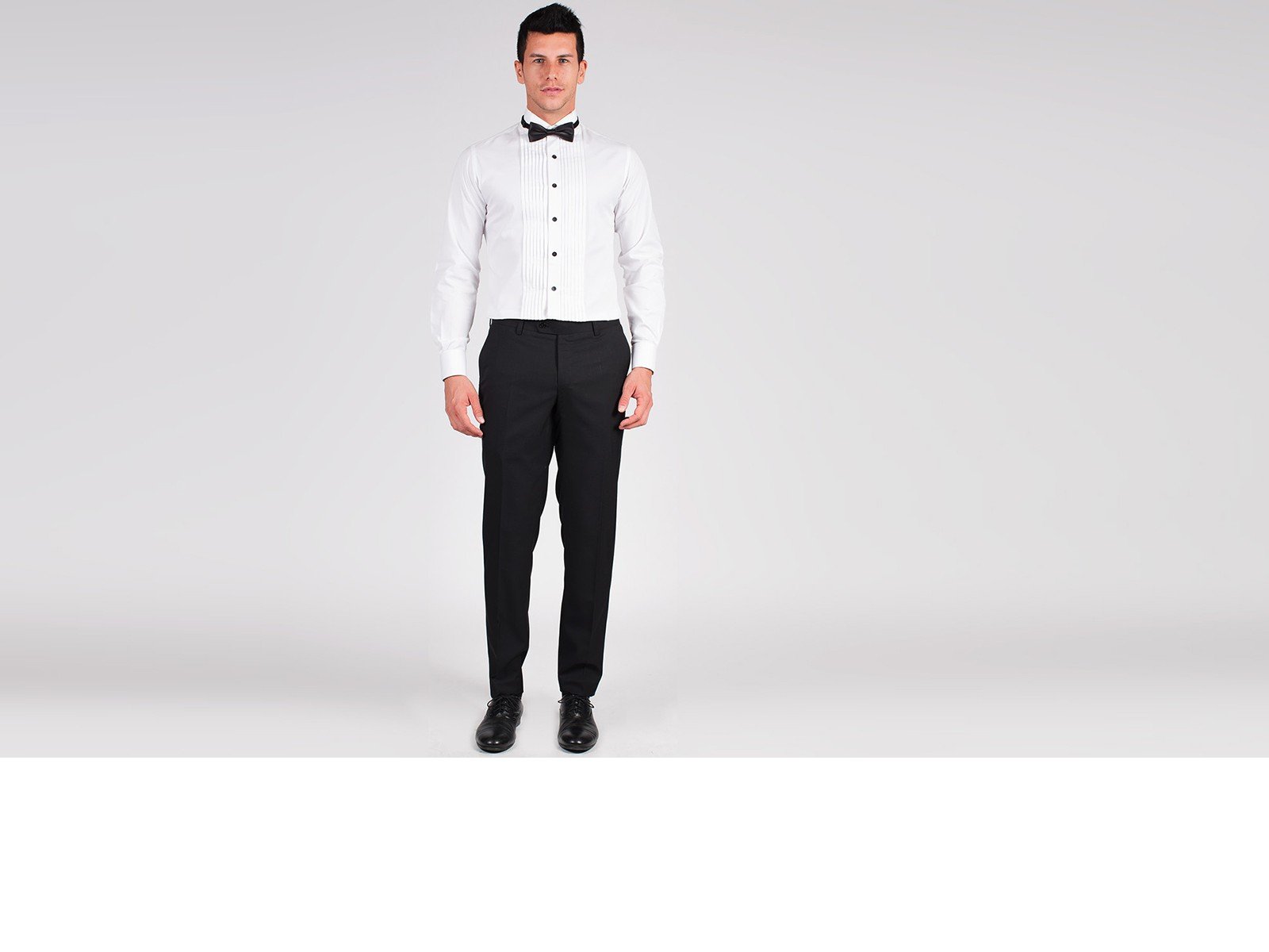 Pleated Front Tuxedo Custom Shirt