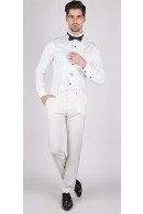 Luxurious White Tuxedo Pants
