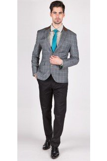 Grey Window Pane Blazer