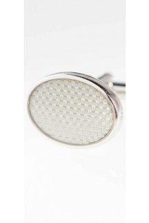 White Silver Cufflink