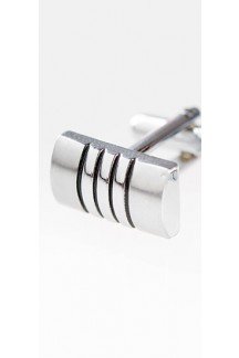 Silver Stripe Cufflink