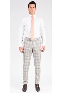Light Grey Plaid Pants