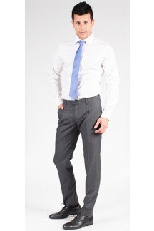 Brown Pinstripe Pants