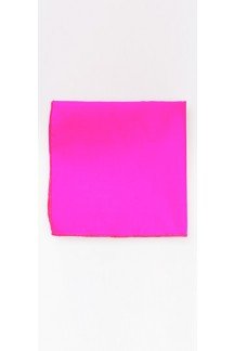 Bright Pink 2 Ply Pocket Square