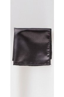 Black Satin Pocket Square