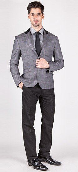 Grey Window Pane Blazer