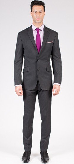 The Lincoln - Charcoal Grey 2 Piece Custom Suit