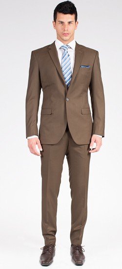 The Day Trader - Classic Brown 2 Piece Custom Suit