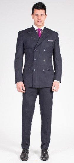 The Daniel - Charcoal Grey Stripe 2 Piece Custom Suit