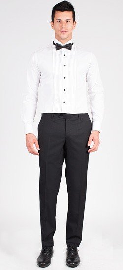 Pleated Front Tuxedo Custom Shirt