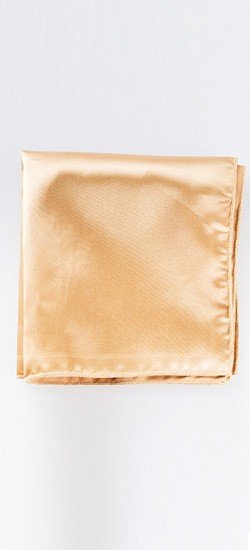 Tan Satin Silk Pocket Square