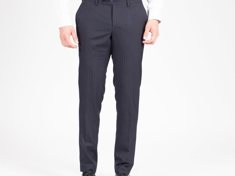 Navy Blue Pinstripe Pants Suitsforme.com